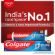 Colgate Strong Teeth, 300g with Free Toothbrush (Pack of 2), India’s No: 1 Toothpaste Brand, Calcium-boost for 2X Stronger Teeth, Prevents cavities, Whitens Teeth, Freshens Breath