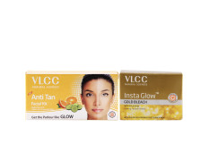 VLCC Anti Tan Facial Kit and Insta Glow Bleach Combo