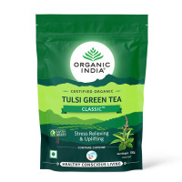 ORGANIC INDIA Green Tea Classic with Zipper Pack (Pack of 2 X 100 Gram, 200 Gram)