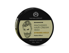 The Man Company Machismo Stronghold Hair Wax for Men | Up-to 12 Hours Strong Hold | Enriched with Vitamin E & Almond Oil | Stylish Matte Finish with Volume | Non Sticky - 100gm