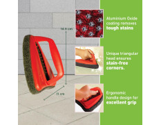 Scotch-Brite Bathroom Tile Scrubber Brush- Cleans Tiles, Hard to Reach Corners, Floors, Tough Stain Removal, Ergonomic Handle for Excellent Grip, Triangular Head for Easy Cleaning (Pack of 2)