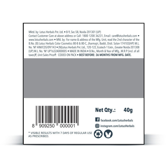 Lotus Herbals Whiteglow Skin Whitening & Brightening Nourishing Night Creme 40g