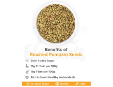 True Elements Roasted Pumpkin Seeds 500g - Protein Snacks | Premium AAA Grade Seeds for Eating | Immunity Booster Seeds | Fibre Rich Superfood