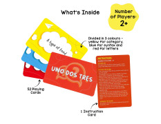 Toiing Uno Dos Tres - Quizzing Card Game for Kids & Families | Develops Vocabulary & General Knowledge | Age 8+ Years | Travel Friendly | Great for Return Gifts