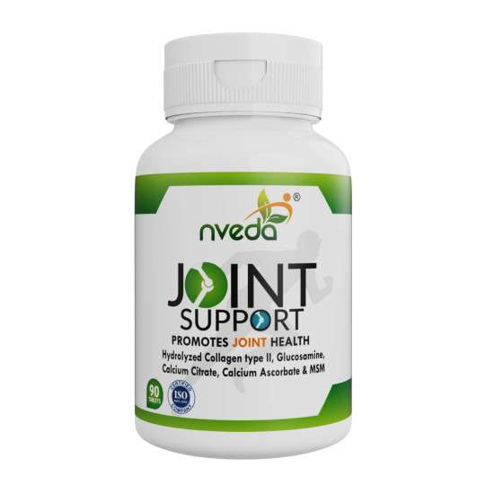 Nveda Joint Support Tablets with Collagen Type 2, Glucosamine, Calcium & MSM | Joint Pain Relief, Cartilage & Bone Strength Support Supplement | Joint Mobility & Arthritis Support for Men & Women | 90 Tablets Nveda Joint Support Tablets with Collagen Type 2, Glucosamine, Calcium & MSM | Joint Pain Relief, Cartilage & Bone Strength Support Supplement | Joint Mobility & Arthritis Support for Men & Women | 90 Tablets