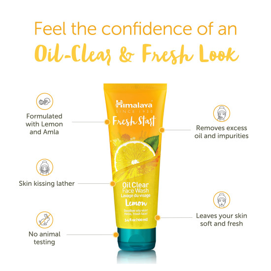 Himalaya Fresh Start Oil Clear Face Wash, Lemon, 100ml