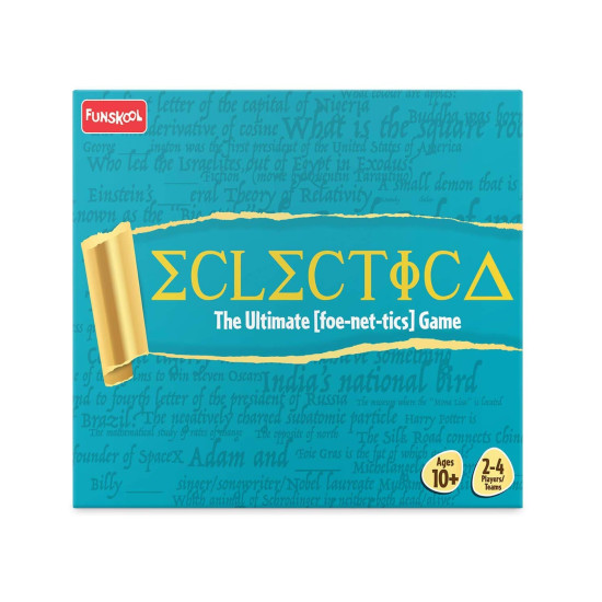 Funskool Games - Eclectica, The Ultimate foe-net-Ticks Game, Educational & Word Based Game for Kids and Family, 2-4 Players, 10 and Above