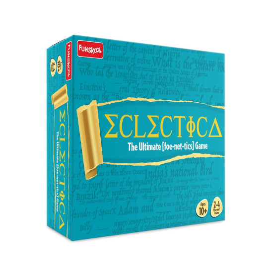 Funskool Games - Eclectica, The Ultimate foe-net-Ticks Game, Educational & Word Based Game for Kids and Family, 2-4 Players, 10 and Above