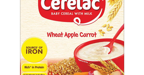 Nestle Cerelac Baby Cereal with Milk, Wheat Apple Carrot, Stage