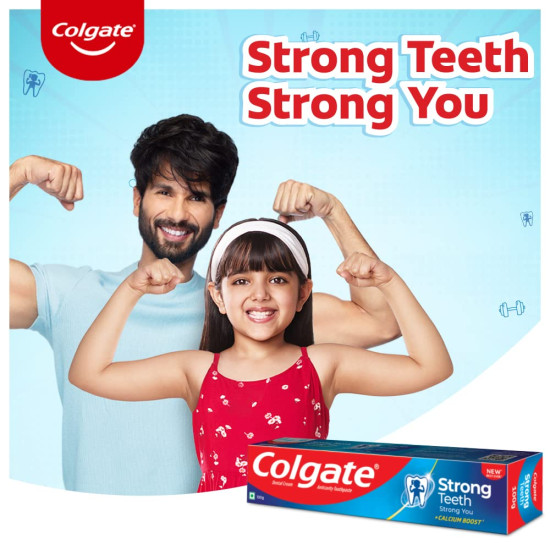 Colgate Strong Teeth Anticavity Toothpaste with Amino Shakti - 500gm and ZigZag Medium Toothbrush - Pack of 6