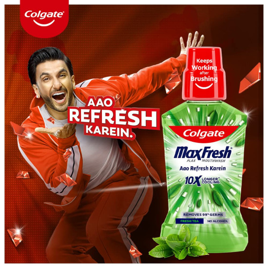 Colgate Plax Mouthwash - 250 ml (Fresh Tea) with Plax Mouthwash, 0% Alcohol - 500 ml (Fresh Tea)