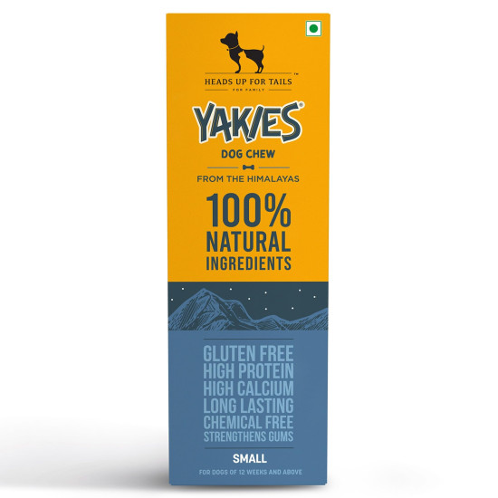 Yakies by HUFT Vegetarian Natural Dog Chew Bone – 25 gm Each | Pack of 3, Small Size Healthy Long-Lasting Chew | High Protein Gluten Free Treat for Small Dogs