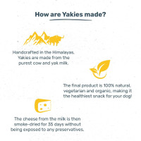 Yakies by HUFT Vegetarian Natural Dog Chew Bone – 25 gm Each | Pack of 3, Small Size Healthy Long-Lasting Chew | High Protein Gluten Free Treat for Small Dogs