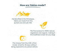 Yakies by HUFT Vegetarian Natural Dog Chew Bone – 25 gm Each | Pack of 3, Small Size Healthy Long-Lasting Chew | High Protein Gluten Free Treat for Small Dogs