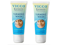 Vicco Turmeric With Foam Base Facewash (Pack of 2), 70gm