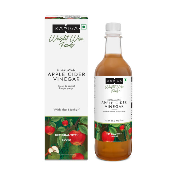 Kapiva Himalayan Apple Cider Vinegar with Mother 500ml | Raw, Unpasteurized & Unfiltered | Helps with Digestion & Weight Mangement
