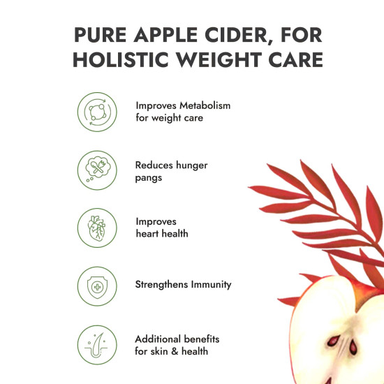 Kapiva Himalayan Apple Cider Vinegar with Mother 500ml | Raw, Unpasteurized & Unfiltered | Helps with Digestion & Weight Mangement