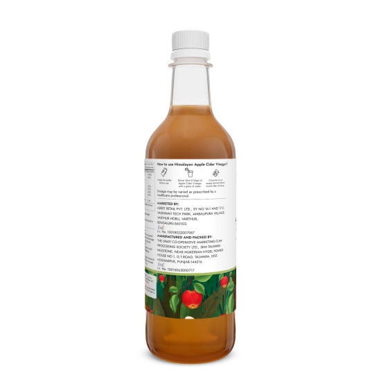Kapiva Himalayan Apple Cider Vinegar with Mother 500ml | Raw, Unpasteurized & Unfiltered | Helps with Digestion & Weight Mangement