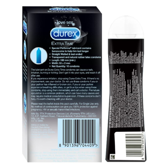 Pleasure Packs (Durex Intense Tingling Lube 50ml, Extra Time 10s)