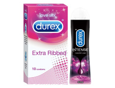 Pleasure Packs (Durex Intense Tingling Lube 50ml, Extra Ribbed 10s)