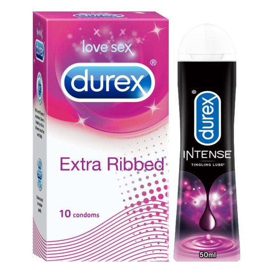 Pleasure Packs (Durex Intense Tingling Lube 50ml, Extra Ribbed 10s)