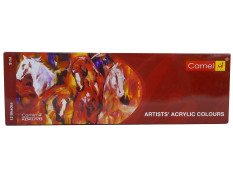 Camel Artists Acrylic Colour Tubes-12 X 9 Ml (805721),Assorted,Camel