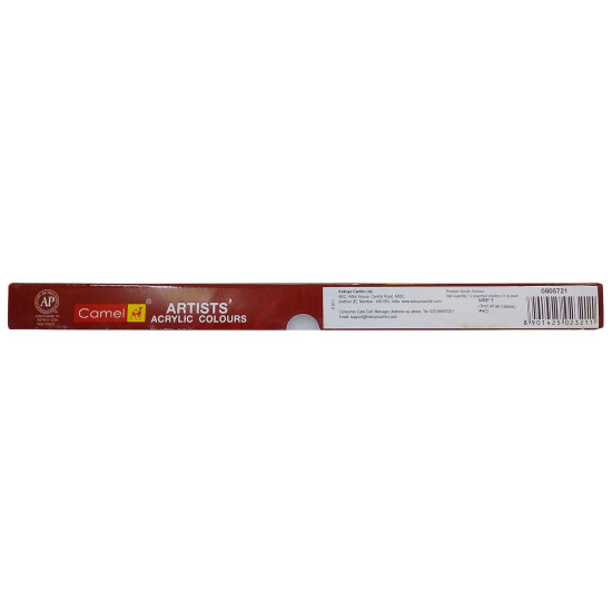 Camel Artists Acrylic Colour Tubes-12 X 9 Ml (805721),Assorted,Camel