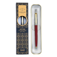 Parker Jotter Standard Gold Trim Ball Pen| Ink Color - Blue | Perfect For Corporate Use | Elite Pen For Professionals Parker Jotter Standard Gold Trim Ball Pen| Ink Color - Blue | Perfect For Corporate Use | Elite Pen For Professionals