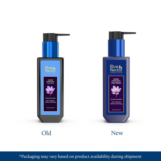Blue Nectar Kumkumadi Brightening Face Wash with Saffron for Women & Men | Sulphate free Anti Pimple Face Cleanser (10 Herbs, 100 ml) Blue Nectar Kumkumadi Brightening Face Wash with Saffron for Women & Men | Sulphate free Anti Pimple Face Cleanser (10 Herbs, 100 ml)