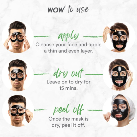 Wow Skin Science Activated Charcoal Peel Off Mask For Blackheads/Pimples/Acne - No Parabens & Mineral Oils, 100 Ml Wow Skin Science Activated Charcoal Peel Off Mask For Blackheads/Pimples/Acne - No Parabens & Mineral Oils, 100 Ml
