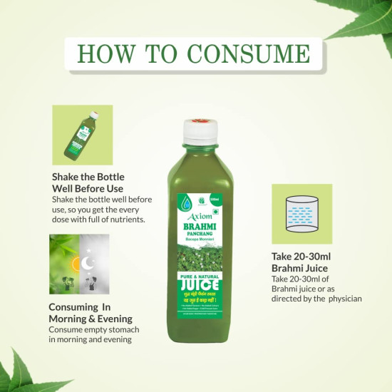 Jeevanras Brahmi Juice (500 ml) | Ayurvedic Juice | WHO-GLP,GMP Certified Product | No Added Colour | No Added Sugar