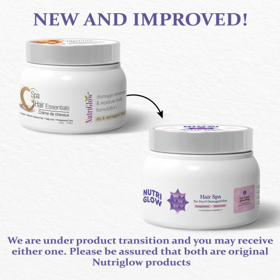 NutriGlow Hair Spa Cream with Damage Reverse & Moisture Lock Formulation for Dry & Damaged Hair - 300g