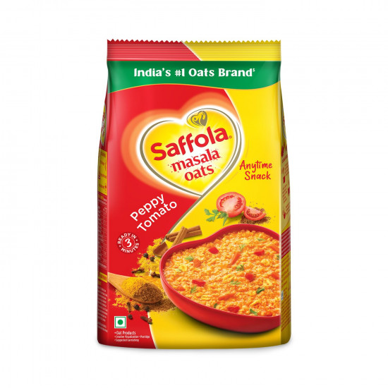 Saffola Masala Oats | Tasty Evening Snack| Healthy Snack| Peppy Tomato| 500g