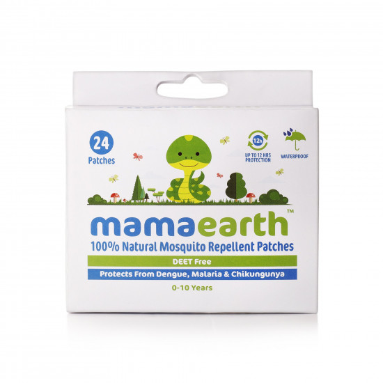 Mamaearth Natural Repellent Mosquito Patches For Babies with 12 Hour Protection,White,Pack of 1