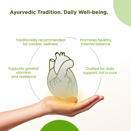 Sri Sri Tattva Arjuna Tablet - Cardiac Care – 60 Tabs, 500 Mg | Cardiac Care Tablets | Supports Heart Health | Manages Cholesterol Levels