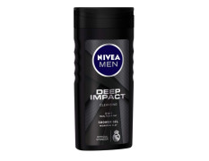 Nivea Men Body Wash, Deep Impact, 3 In 1 Shower Gel For Body, Face & Hair, With Microfine Clay, 250ml