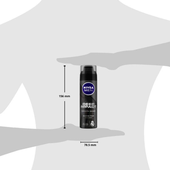 NIVEA MEN Shaving, Deep Impact Smooth Shaving Foam, 200ml