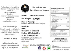 Nestle Milo Active Go Tin, 400g (Imported) - Pack of 2 + Food Library Golden Raisins, 100g