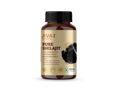 Jiva Pure Shilajit | Purifies Blood, Boosts Stamina And Rejuvenates Tissues | Pure Shilajit Sourced From Himalaya | Strengthens Reproductive System And Nervous System- 60 Capsules (Pack of 1)