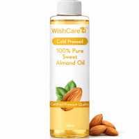 WishCare® Pure Cold Pressed Sweet Almond Oil for Hair Growth and Glowing Skin & Face - 200ml