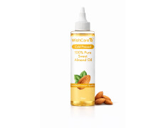 WishCare® Pure Cold Pressed Sweet Almond Oil for Hair Growth and Glowing Skin & Face - 200ml