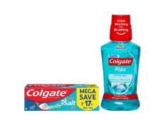 Colgate Plax Active Salt Mouthwash & Toothpaste - Alcohol-Free, Anti-Cavity