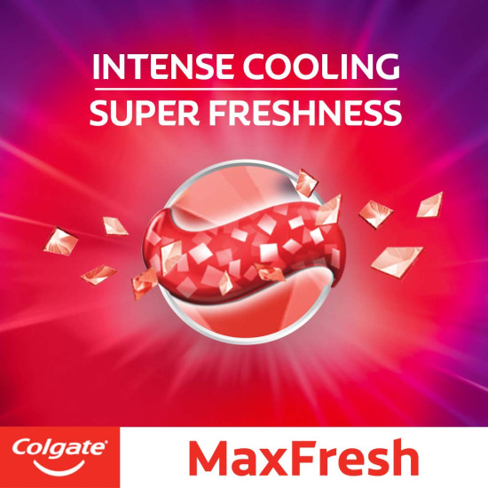 Colgate MaxFresh Anti-cavity Toothpaste, Peppermint Ice, 150gm (Pack of 2) with Colgate MaxFresh Anticavity Toothpaste Gel, Spicy Fresh - 150gm