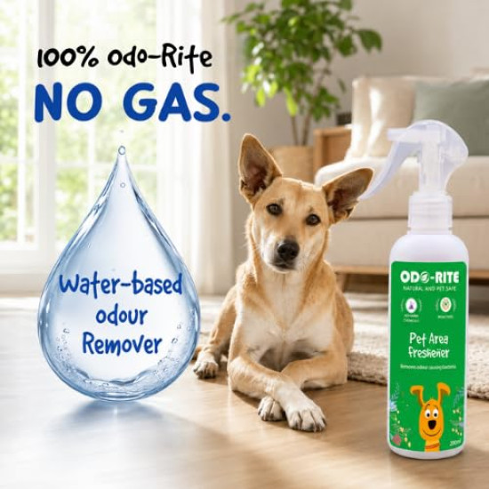 odo-rite Pet Area Freshener- 200Ml | Pet Odour Remover | Pet Safe & Child Safe | Bio Technological Based | Skin Safe | Urine Smell Remover | Can Be Used On All Surface, Aerosol