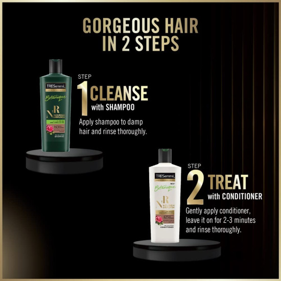 Tresemme Botanique Nourish & Replenish, Shampoo, 580ml, for Frizz Control & Hair Growth, with Olive Camellia Oil, Smoothens Dry Hair, No Dyes, Paraben-Free