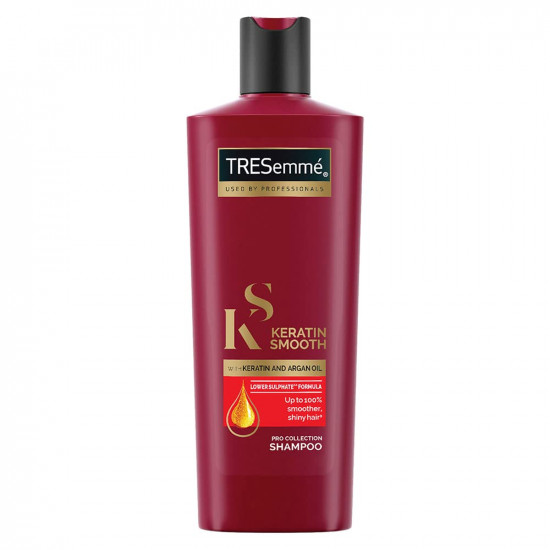 Tresemme Keratin Smooth, Shampoo, 340ml, for Straighter, Shinier Hair, with Keratin & Argan Oil, Nourishes Dry Hair, Controls Frizz , for Men & Women