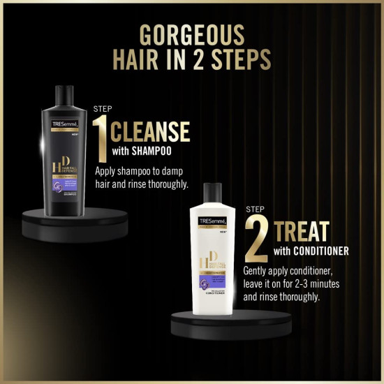 Tresemme Hair Fall Defence, Conditioner, 190ml, for Longer, Stronger Hair, with Keratin Protein, Deep Conditions Damaged Hair, for Men & Women