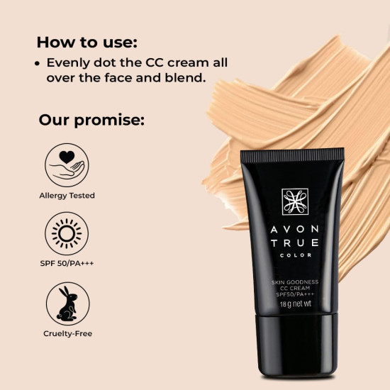 Avon True Color Skin Goodness CC Cream 18 gm - Medium Wheat