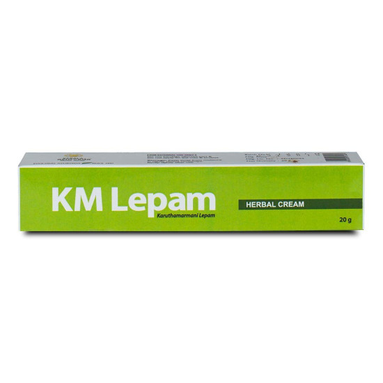 Kerala Ayurveda KM Lepam - 20 g | Headache Relief Balm | Ayurvedic Balm for Headache | Herbal Pain Balm | 100% Ayurvedic | With Sallaki, Aloe Vera, Kapoora, Original Beeswax | 20g