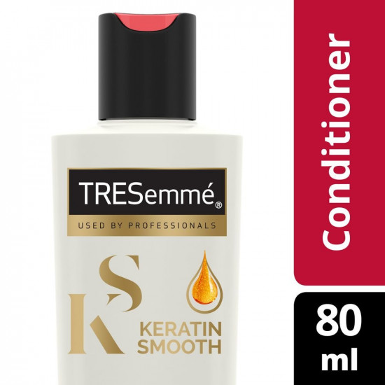Tresemme Keratin Smooth Conditioner, With Keratin And Argan Oil For Straighter, Smoother And Shinier Hair, 80 ml